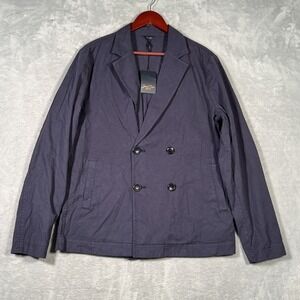 Good Man Brand Blazer Jacket Mens Medium Blue Sky Captain Double Breasted Casual